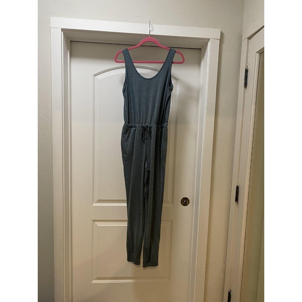 Girlfriend Collective Reset Jumpsuit Womens XS Green Sleeveless Lounge Wear Soft